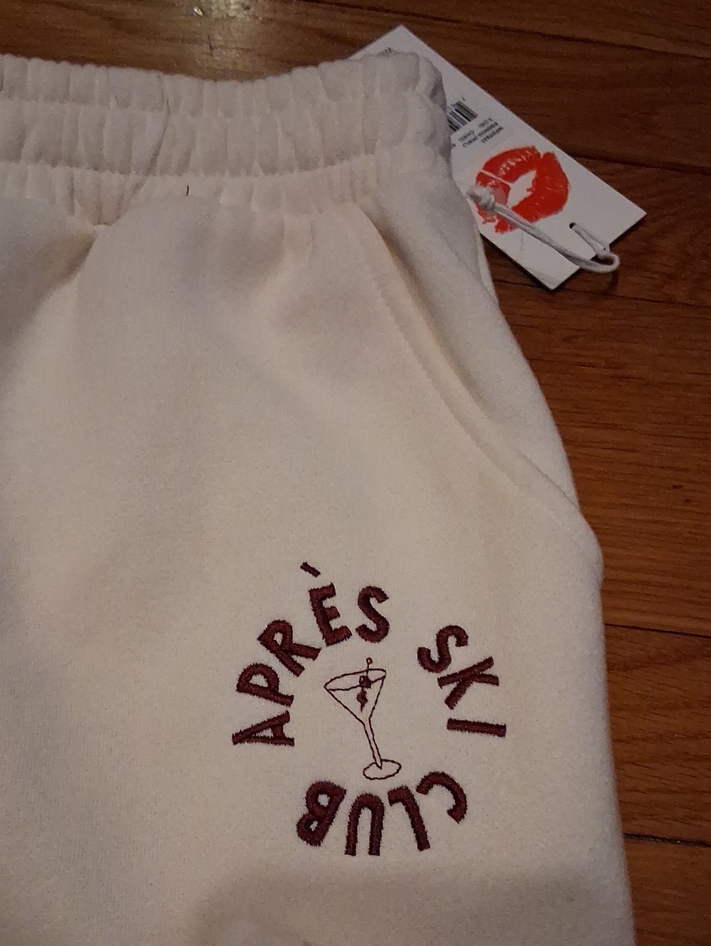 NWT Wildfox Joggers MSRP $118 Small Fleece-Jogger Apres Ski Club with Pockets - Picture 6 of 8